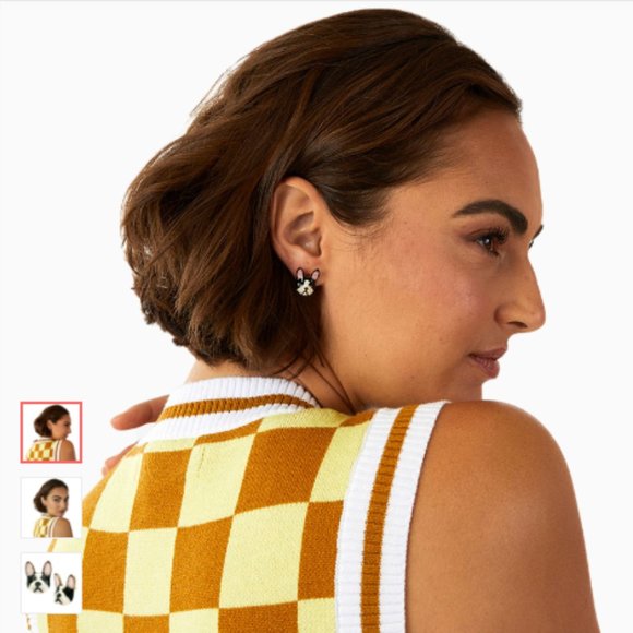 🆕 BETSEY JOHNSON Dog Stud Earrings - Picture 3 of 6